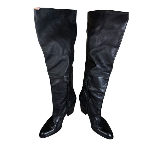 Stuart Weitzman Belmont Nappa Leather Black Knee High Boot Women's Size 8.5 - Picture 4 of 15